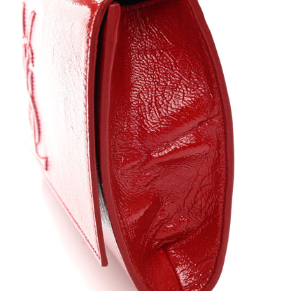 Saint Laurent Textured Patent Monogram Large Belle De Jour Clutch Red 8 of 9