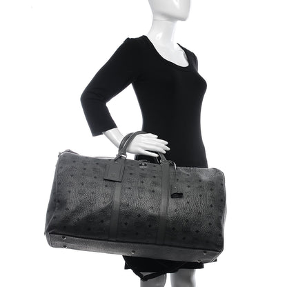 MCM Visetos XLarge Traveler Weekender Bag Phantom Grey 3 of 10