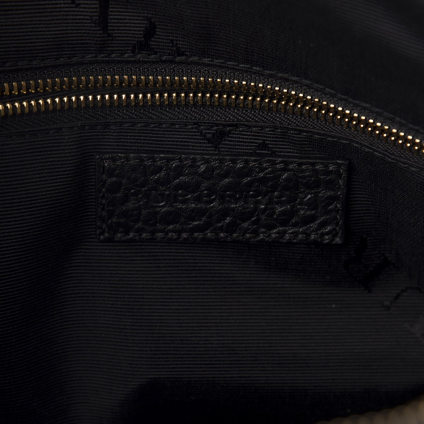 Heritage Grain Check Embossed Small Orchard Bowling Bag Black
