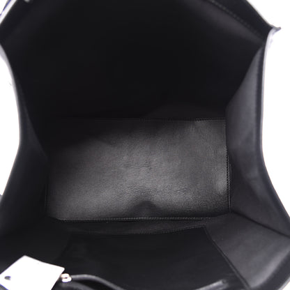 Balenciaga Calfskin Printed Logo Small Market Shopper Tote Black 6 of 12