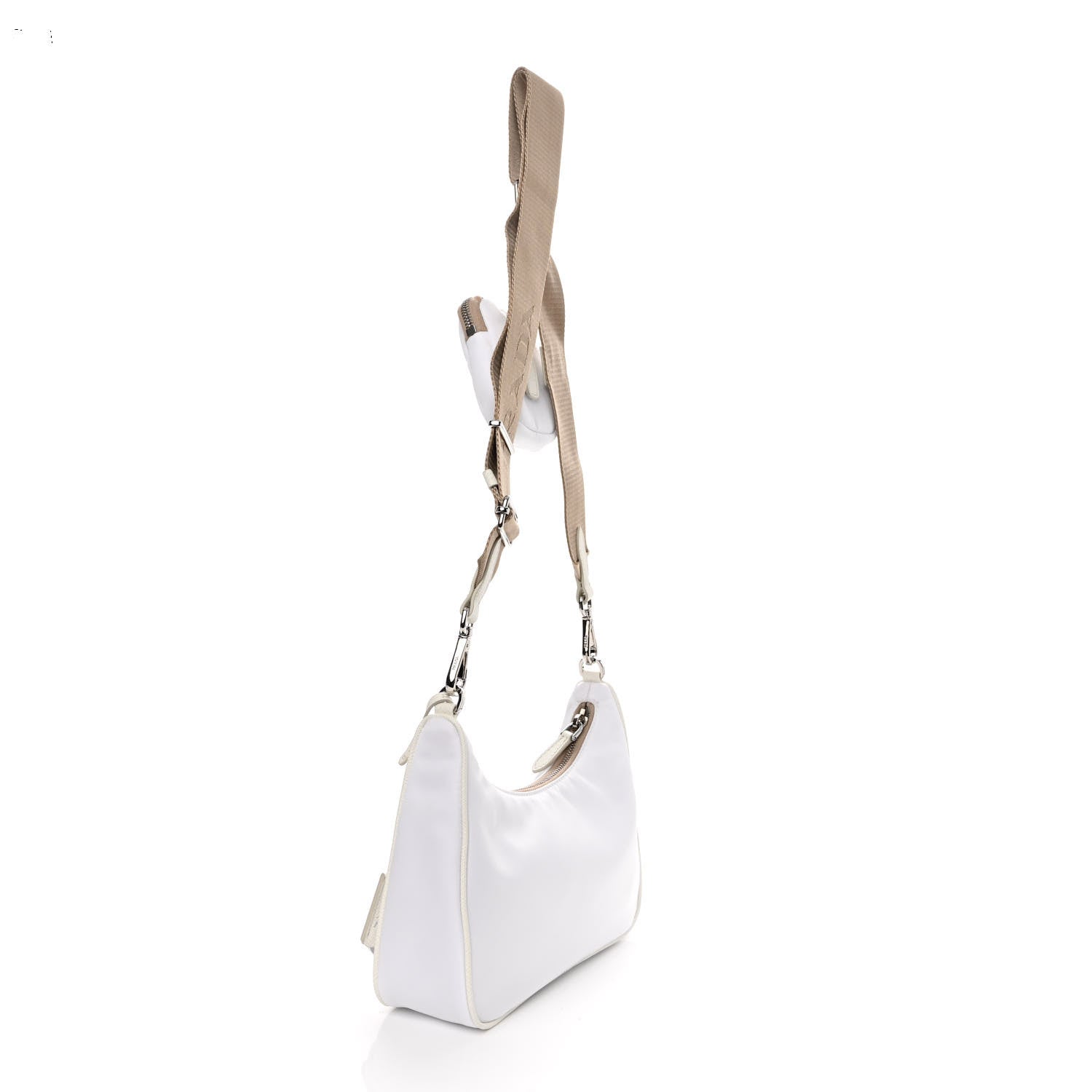 Prada Nylon Re-Edition 2005 Shoulder Bag White 3 of 11