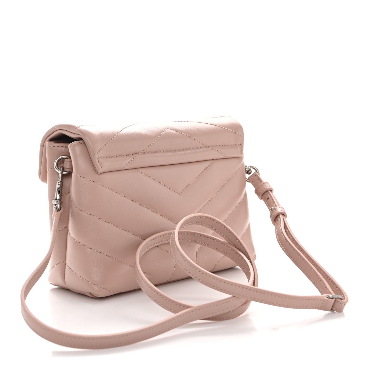 Calfskin Y Quilted Monogram Toy Loulou Crossbody Bag Pale Blush