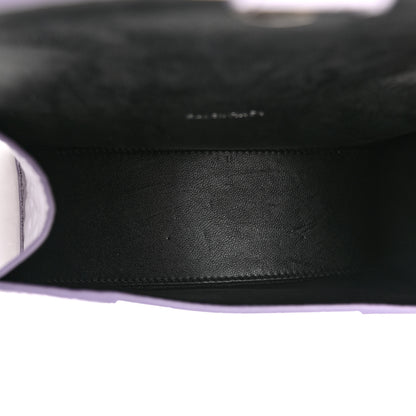 Balenciaga Metallic Calfskin Crocodile Embossed Hourglass Top Handle Bag XS Lilac 5 of 13