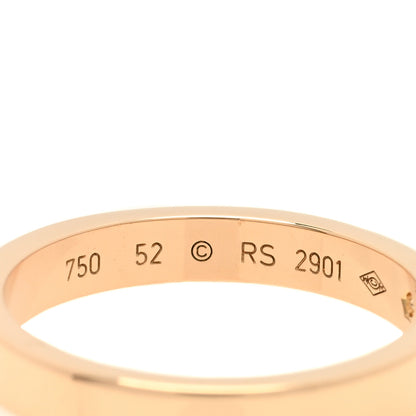 Cartier 18K Pink Gold Diamond 3mm C De Cartier Wedding Band Ring 52 6 4 of 4