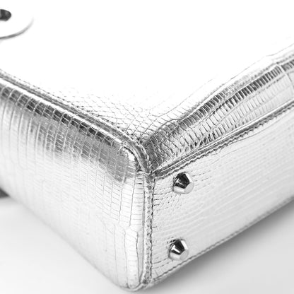 Christian Dior Metallic Lizard Mini Lady Dior Silver 13 of 17
