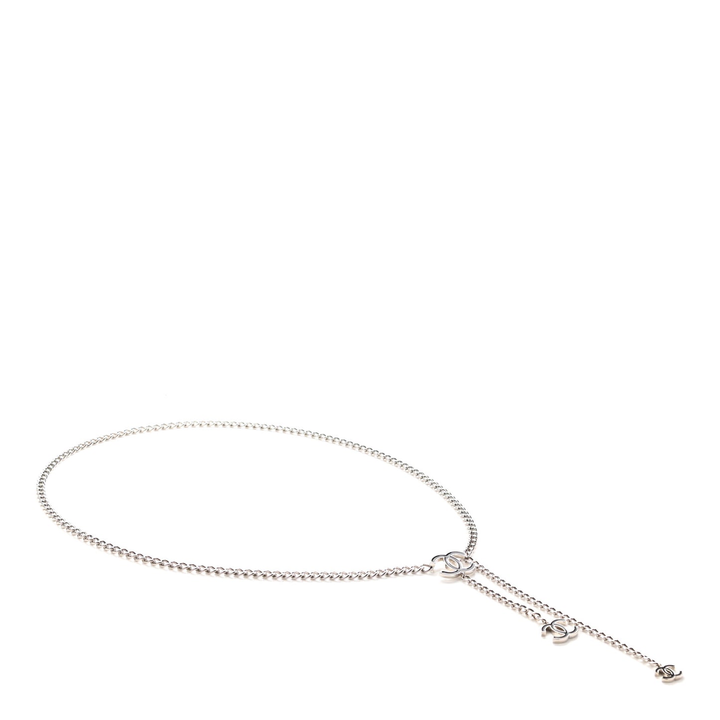 Enamel CC Ceinture Fantai Adjustable Belt Silver Black