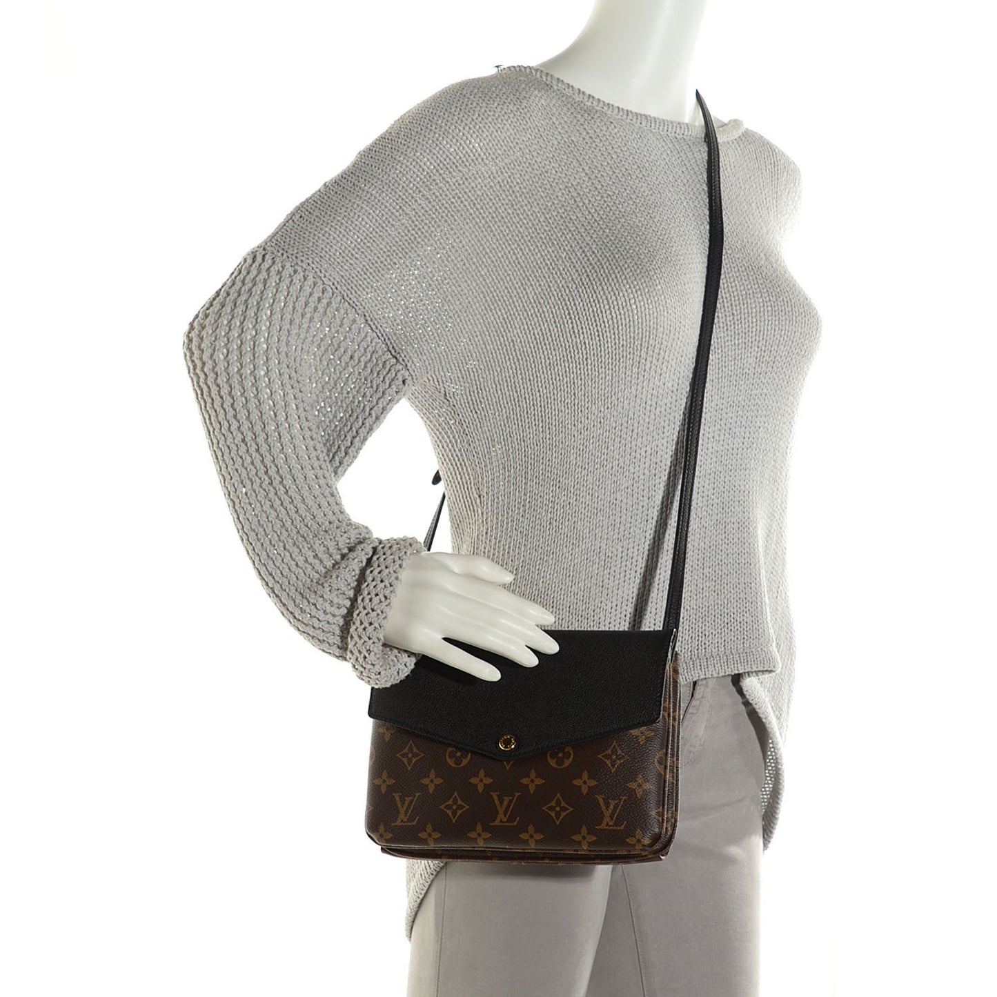 Monogram Twinset Clutch Black