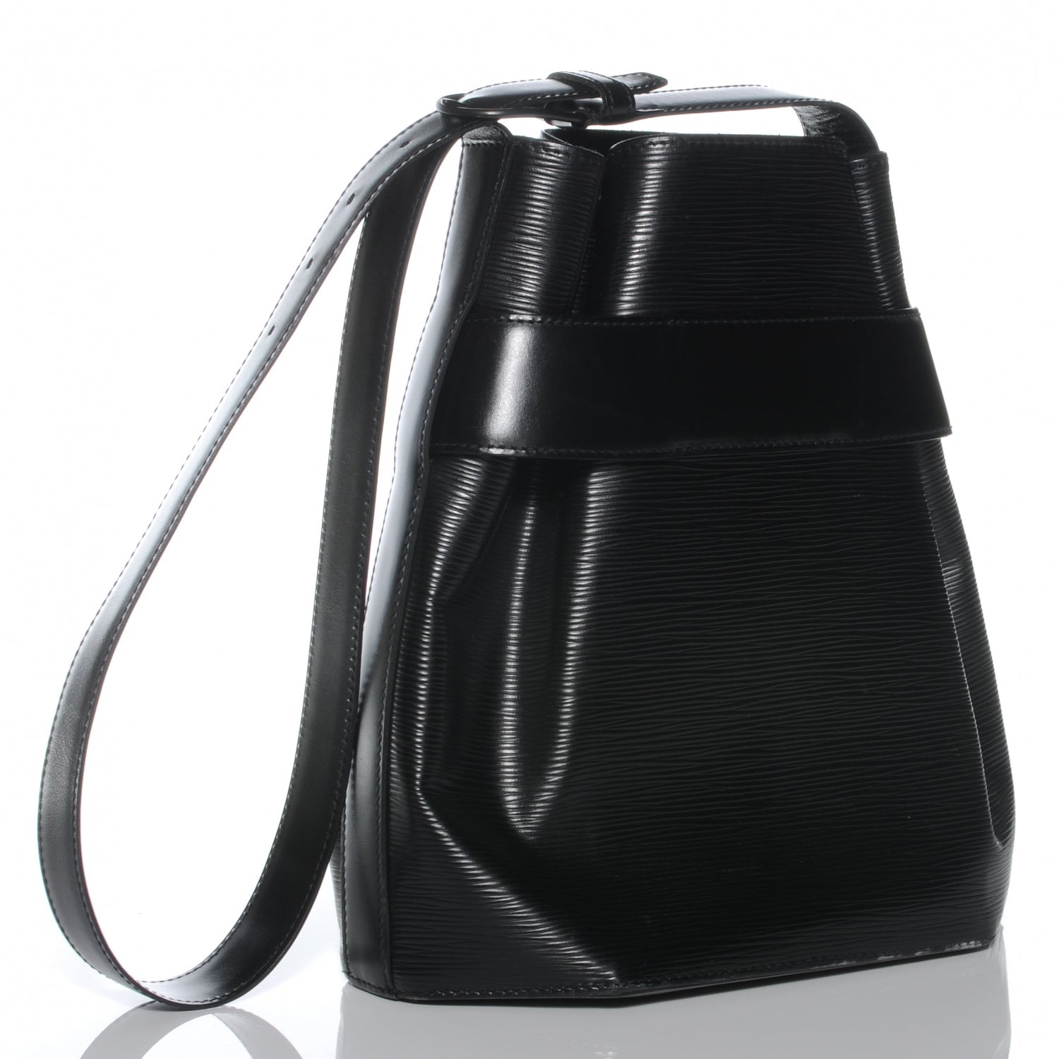 Louis Vuitton Epi Sac D'Epaule Black 3 of 7