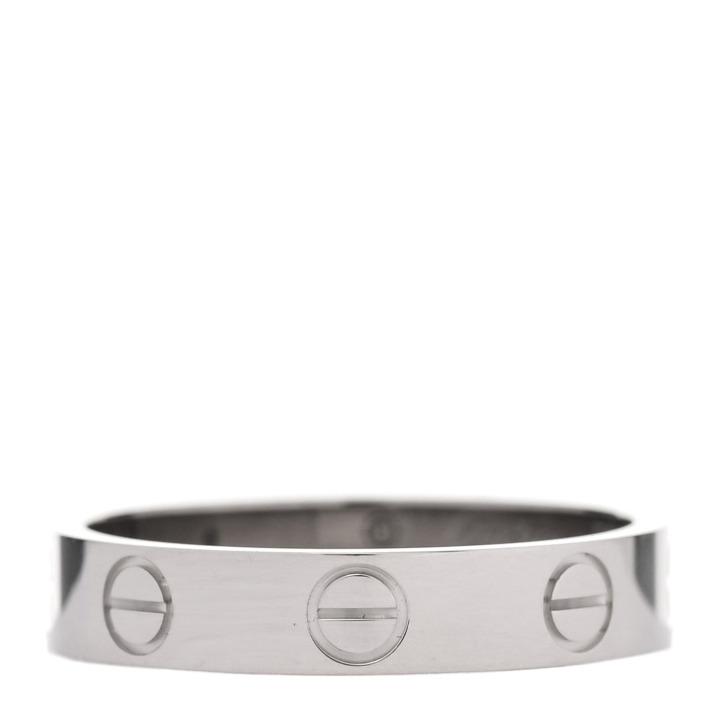 18K White Gold 3.5mm LOVE Wedding Band Ring 50 5.25