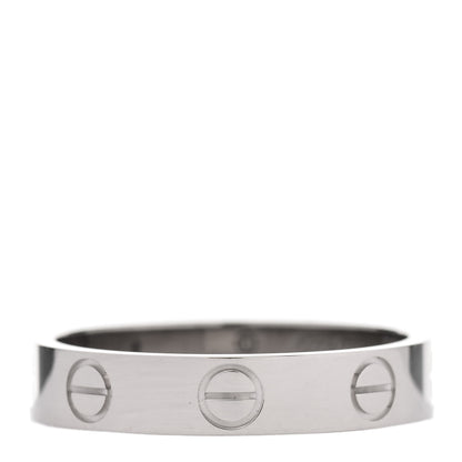 Cartier 18K White Gold 3.5mm LOVE Wedding Band Ring 50 5.25 3 of 5
