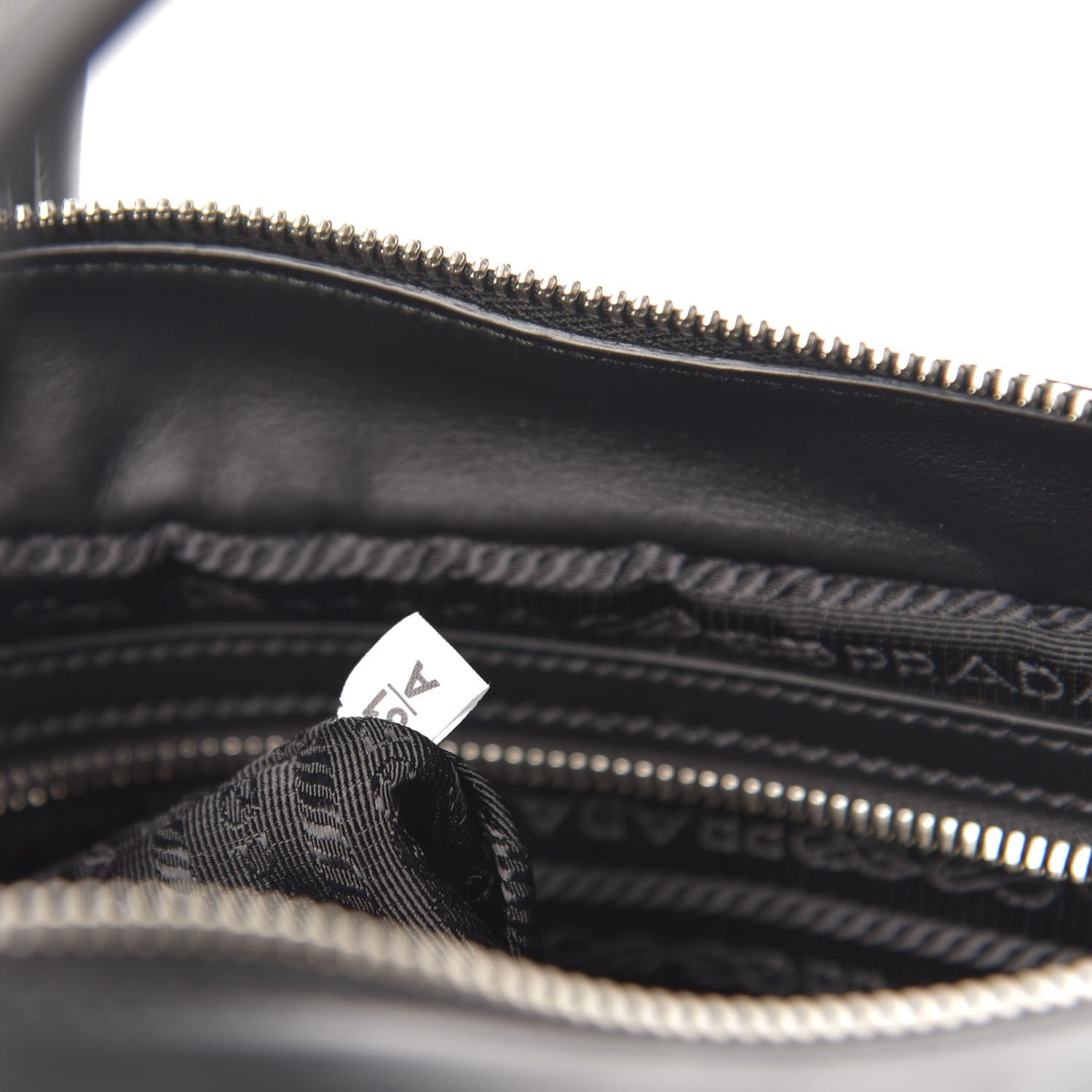 Prada City Calfskin Racing Logo Bowler Black Verde 7 of 10