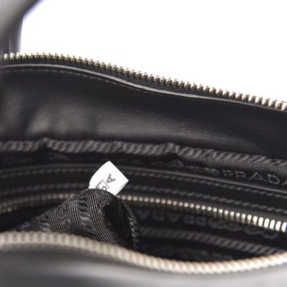 Prada City Calfskin Racing Logo Bowler Black Verde 7 of 10