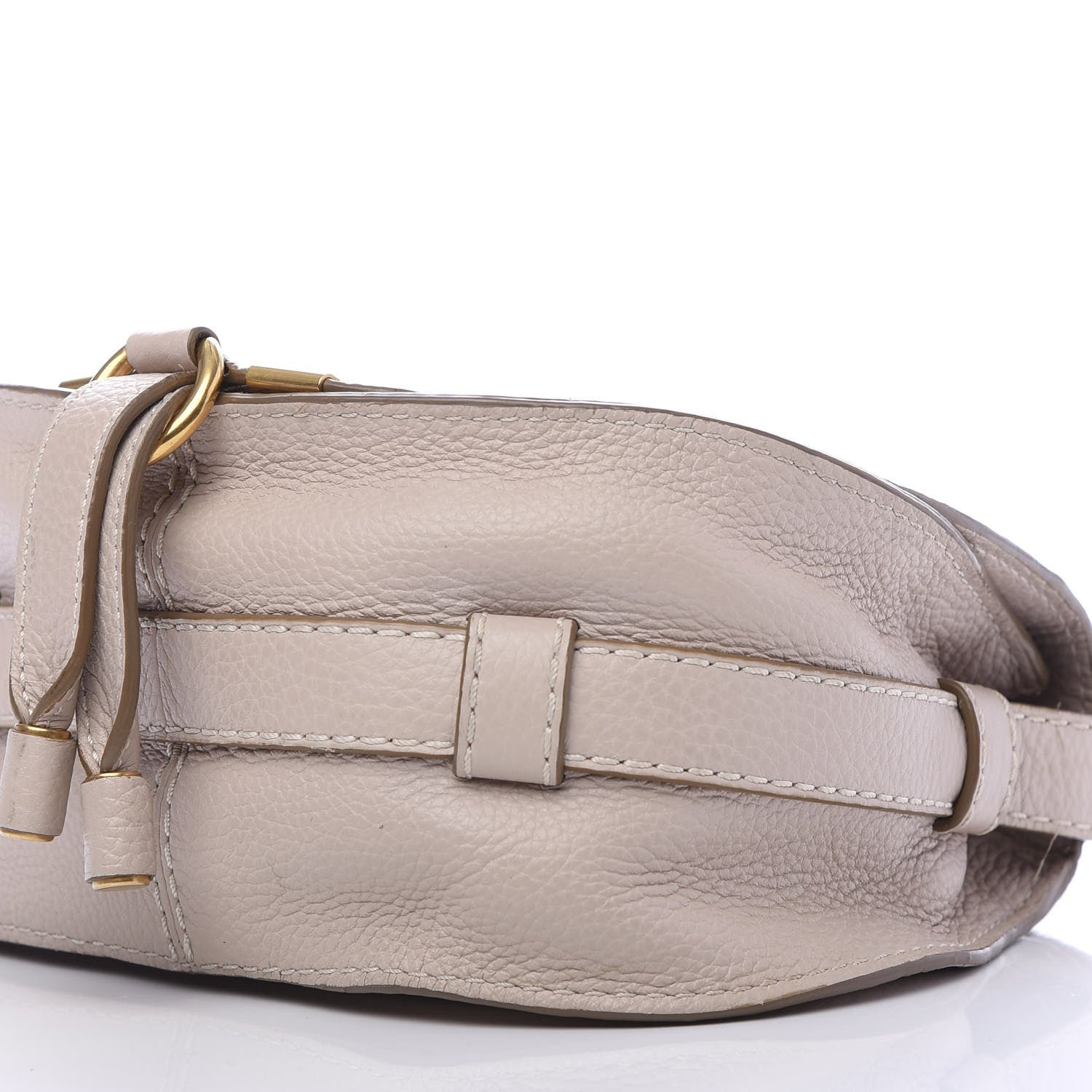 Chloe Calfskin Mini Marcie Round Crossbody Bag Abstract White 9 of 10