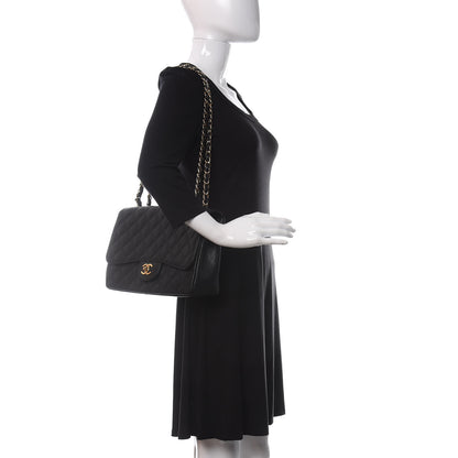 Chanel Caviar Quilted Jumbo Single Flap Black 2 of 12