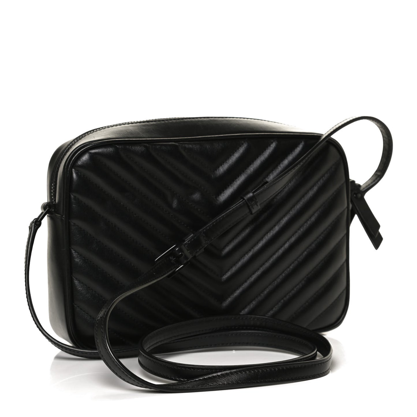 Calfskin Matelasse Monogram Lou Camera Bag Black