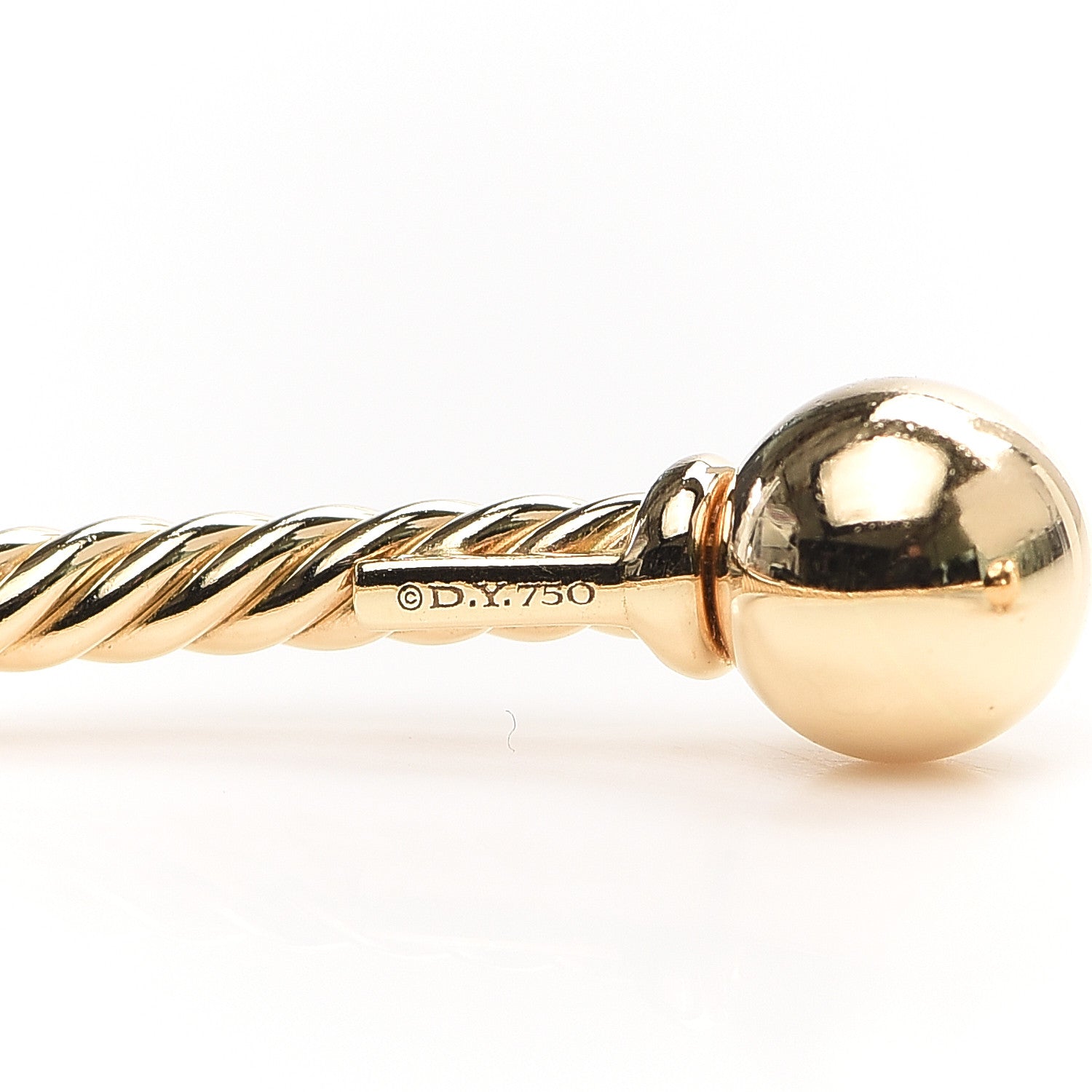 David Yurman 18K Yellow Gold 7mm Solari Bracelet 4 of 6