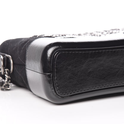 Chanel Felt Calfskin Quilted Medium Gabrielle Hobo Black 9 of 11