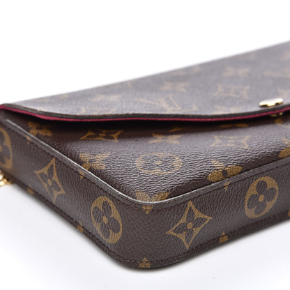 Louis Vuitton Monogram Pochette Felicie Chain Wallet Fuchsia 8 of 13