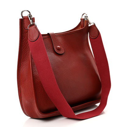 Hermes Buffle Skipper Evelyne GM Rouge H 3 of 11