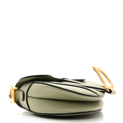 Christian Dior Grained Calfskin Mini Saddle Bag Green 4 of 10