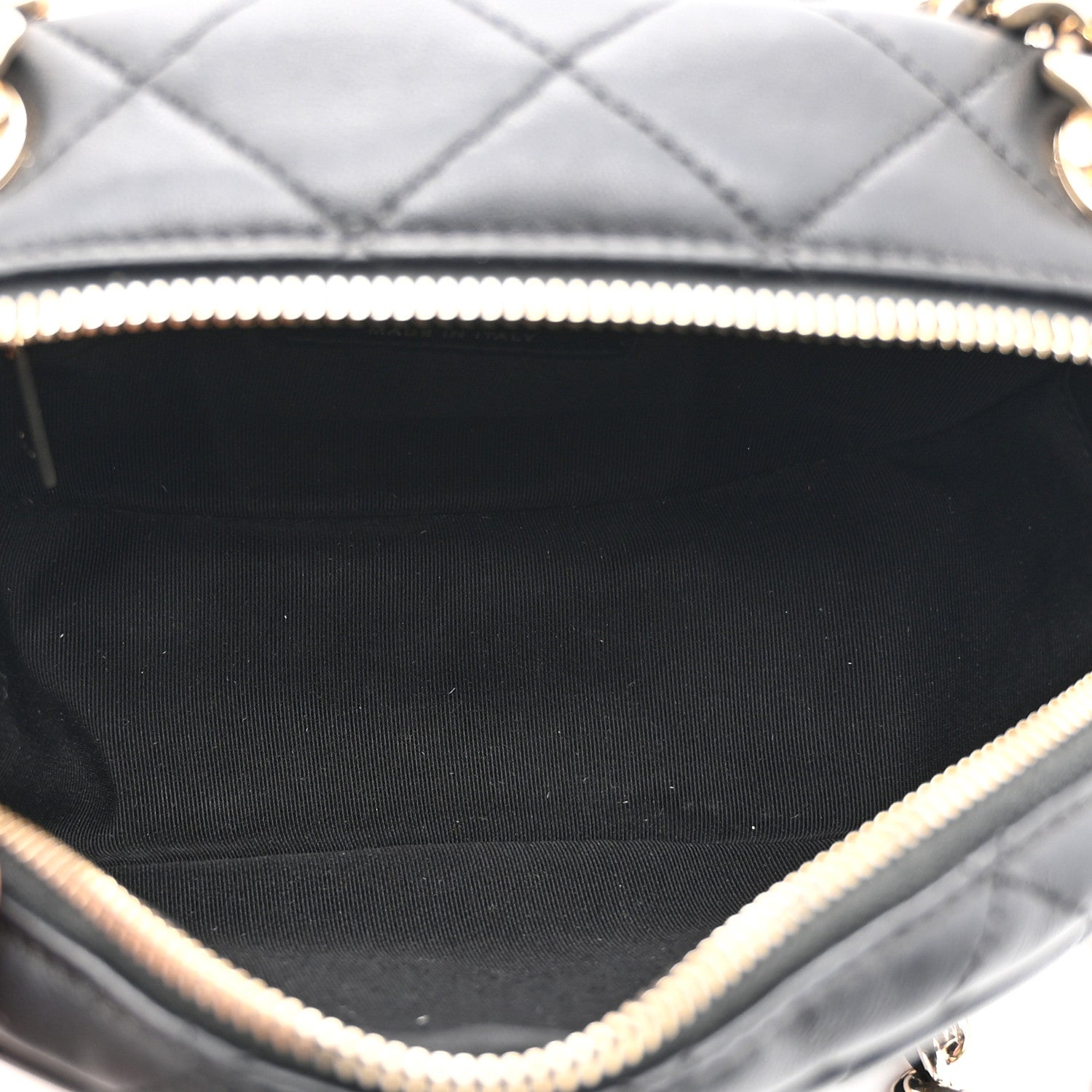 Chanel Lambskin Quilted Studded Camera Case Black 5 of 10