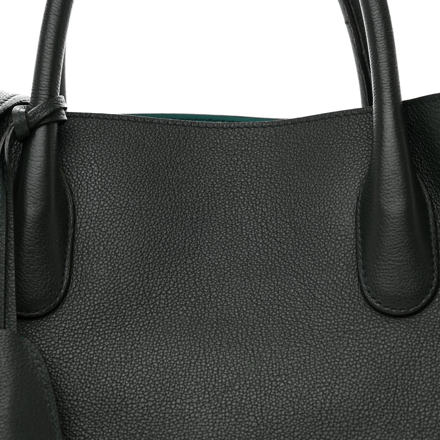 Christian Dior Supple Grained Calfskin Large Open Bar Tote Green 7 of 12