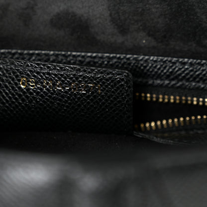 Christian Dior Grained Calfskin Saddle Bag Black 7 of 11