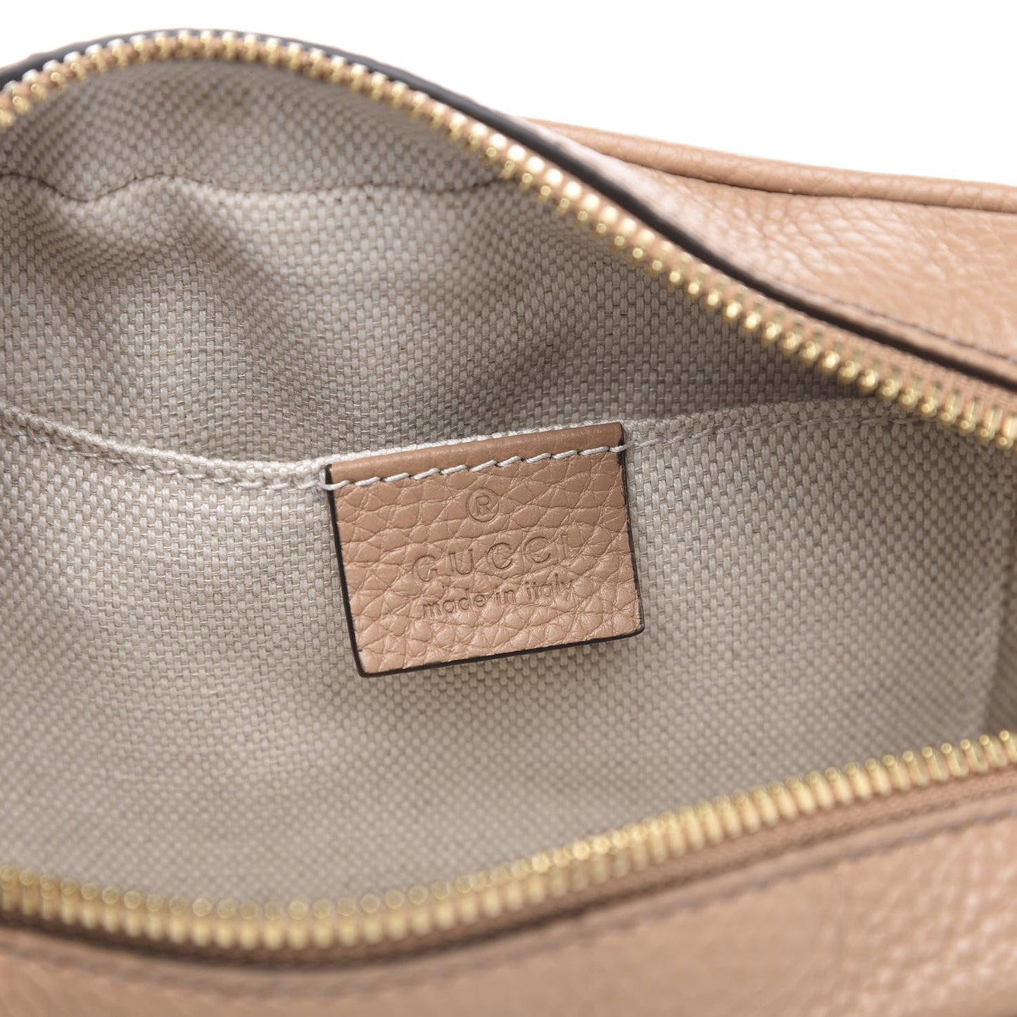 Pebbled Calfskin Small Soho Disco Bag Rose Beige