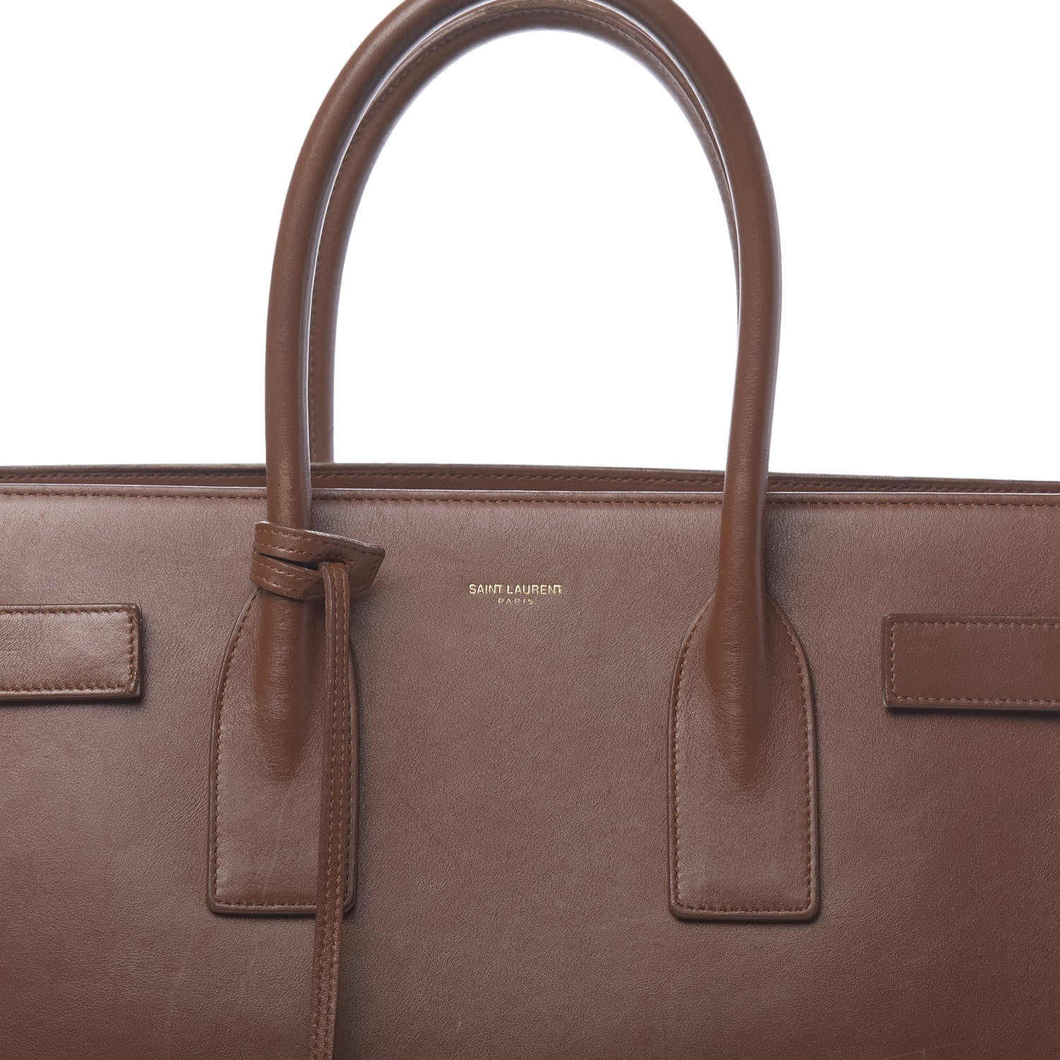 Saint Laurent Calfskin Large Sac De Jour Carryall Cognac 18 of 24