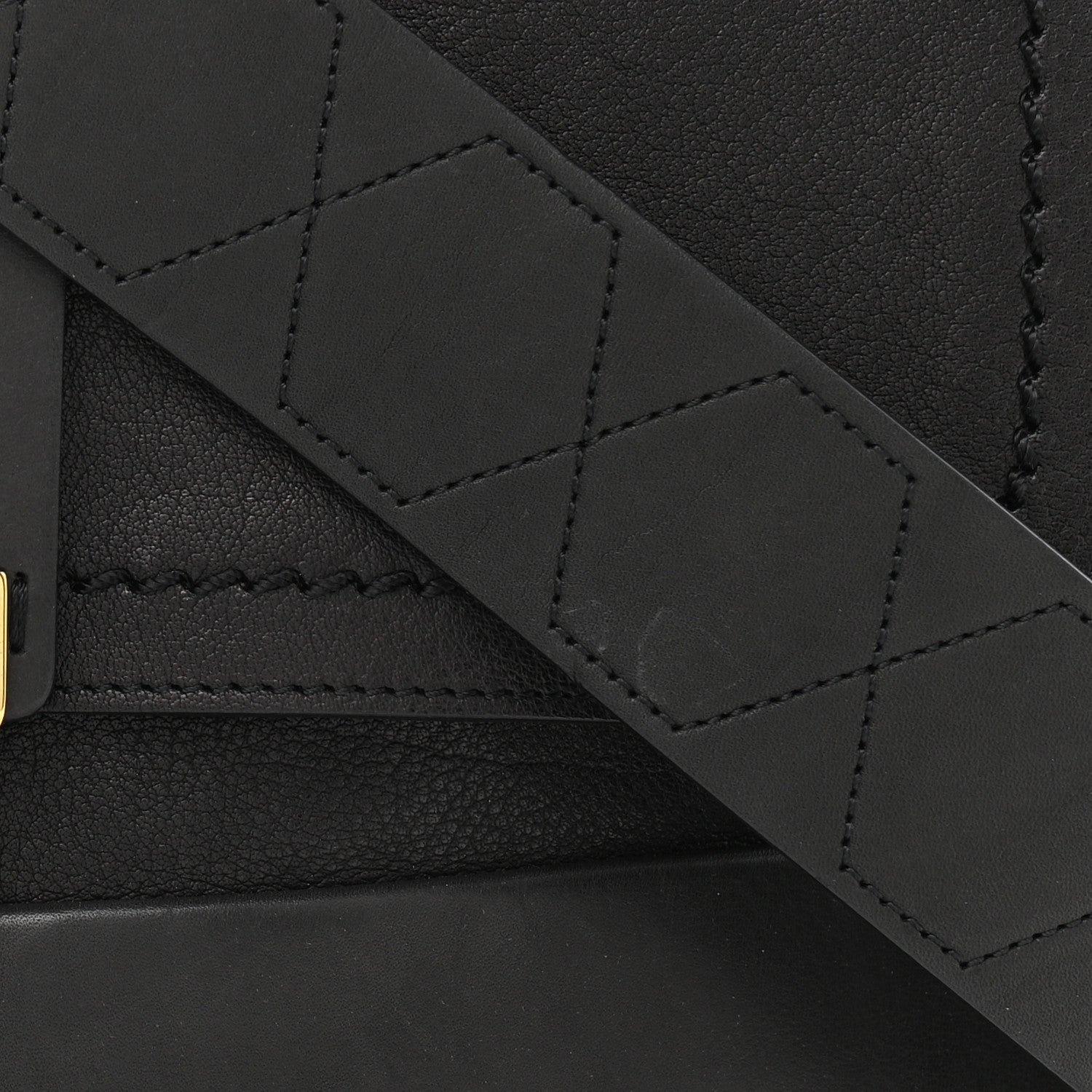 Lanvin Calfskin Lovely Leopold GM Shoulder Bag Black 9 of 9