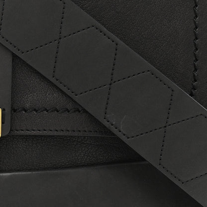 Lanvin Calfskin Lovely Leopold GM Shoulder Bag Black 9 of 9