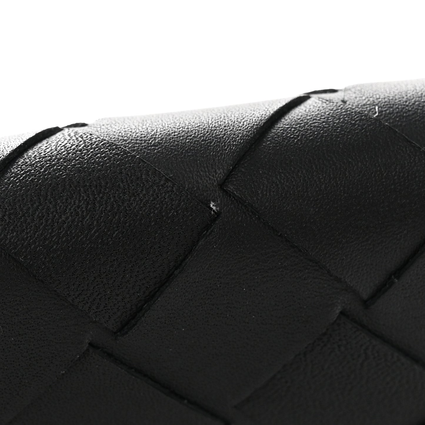 Nappa Maxi Intrecciato Tri-Fold Wallet Black