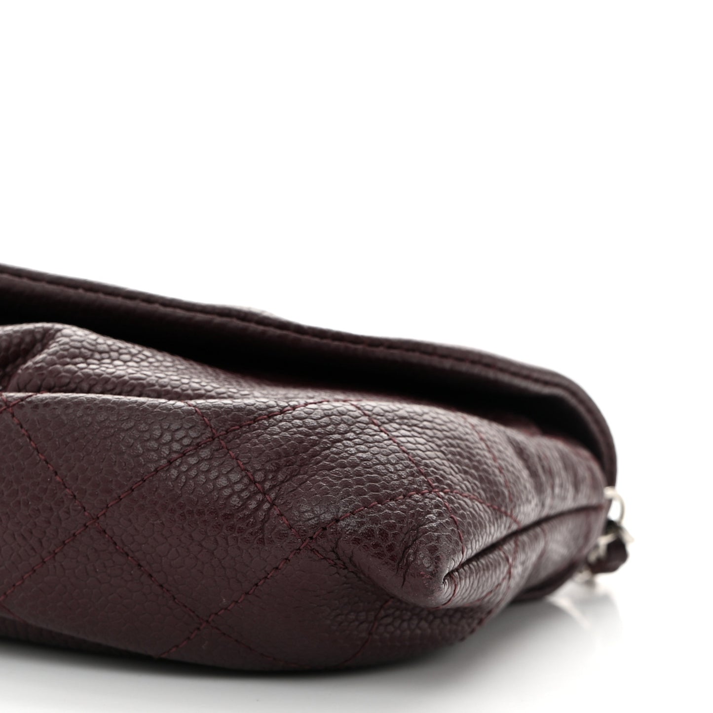 Caviar Half Moon Wallet On Chain WOC Bordeaux