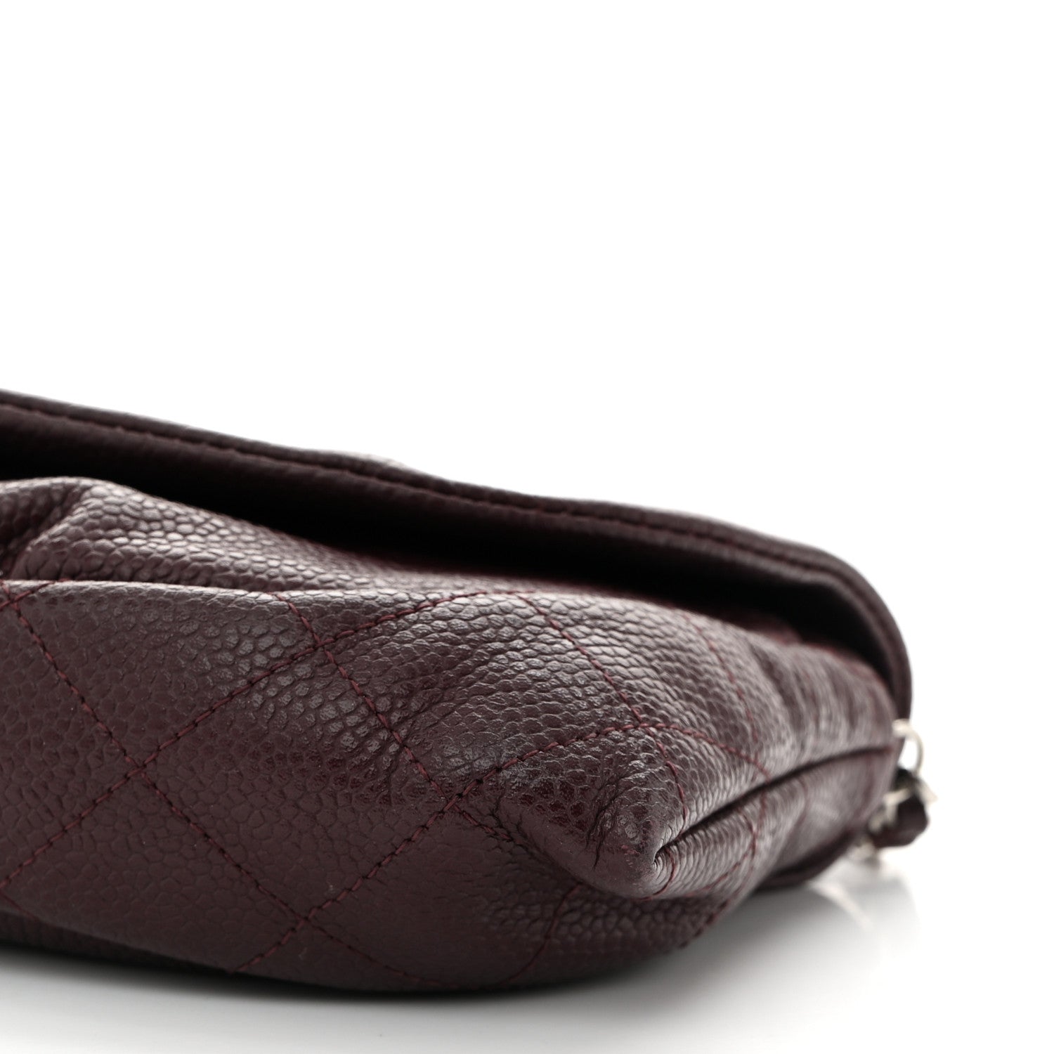 Chanel Caviar Half Moon Wallet On Chain WOC Bordeaux 10 of 11