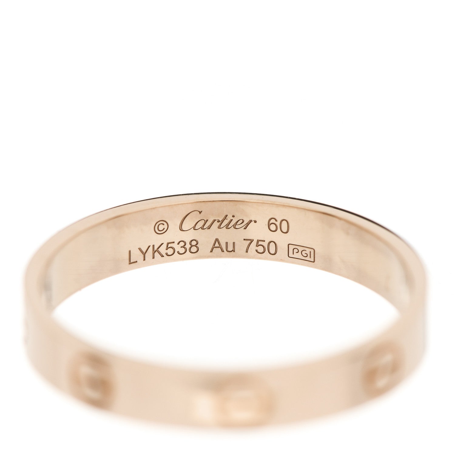 Cartier 18K Pink Gold 3.5mm LOVE Wedding Band Ring 60 9 4 of 4