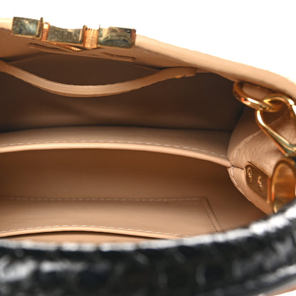 Louis Vuitton Taurillon Snakeskin Mini Capucines Beige Black 5 of 10