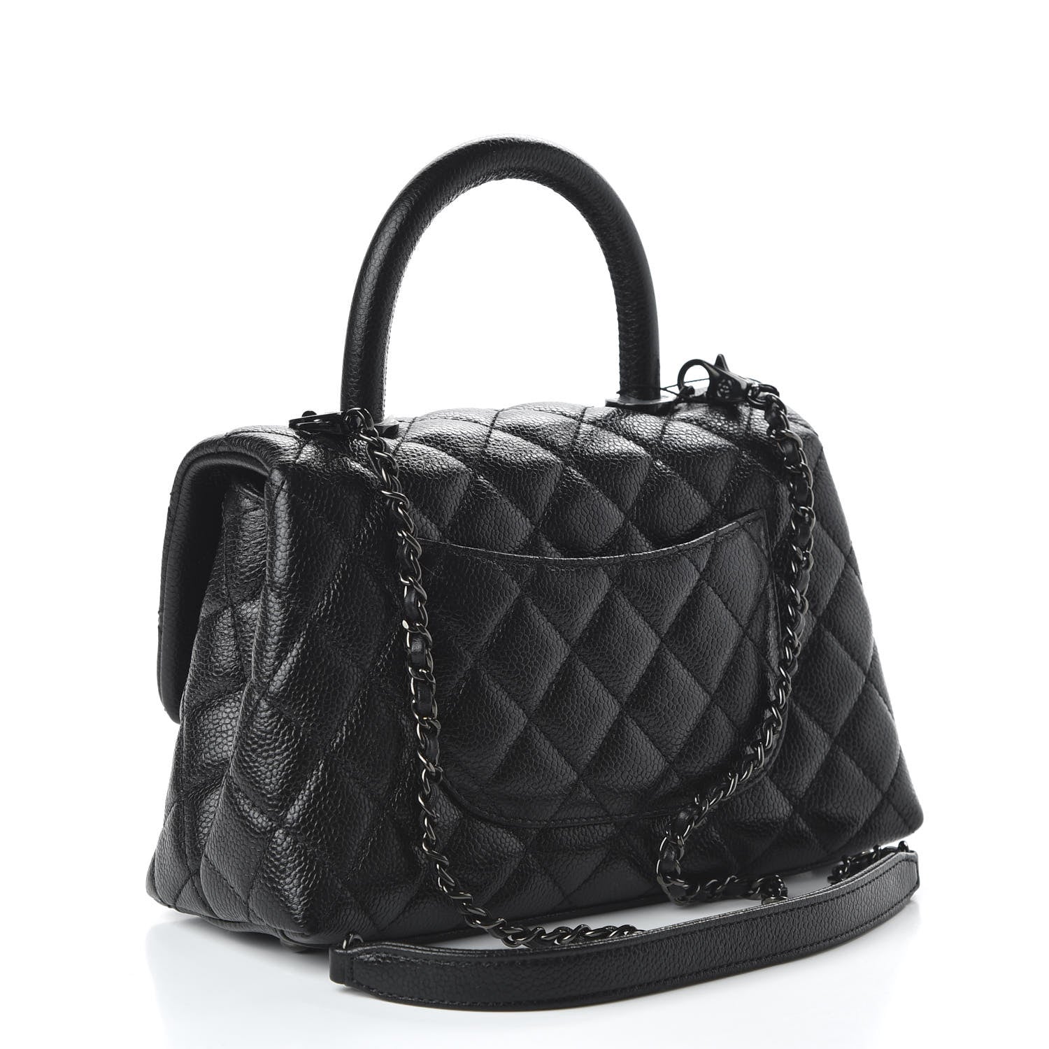 Chanel Caviar Quilted Mini Coco Handle Flap So Black 3 of 10