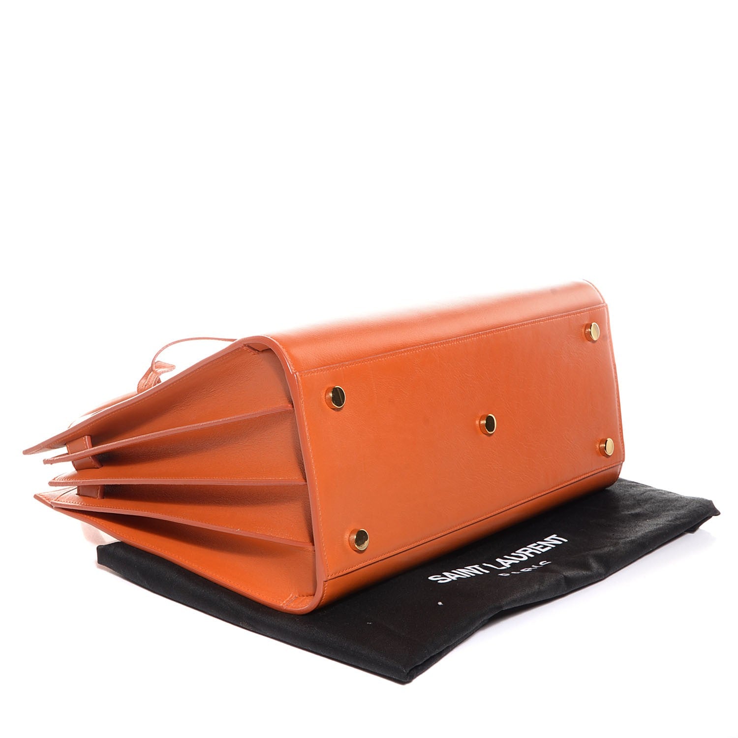 Saint Laurent Calfskin Small Sac De Jour Mandarine 4 of 8