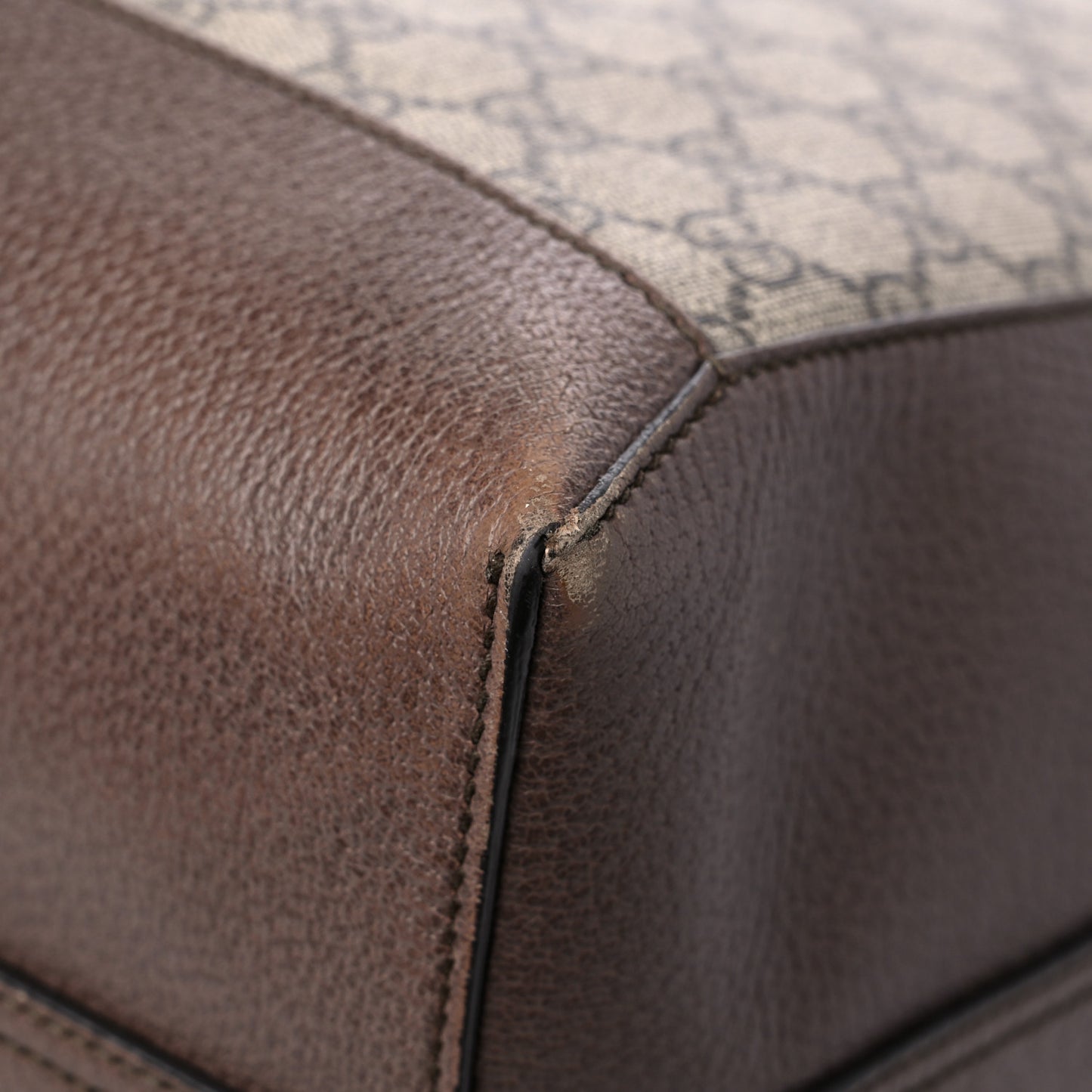 GG Supreme Monogram Web Ophidia Tote Brown