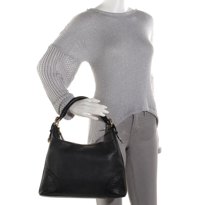 Gucci Leather Guccissima Medium Signoria Hobo Black 2 of 9
