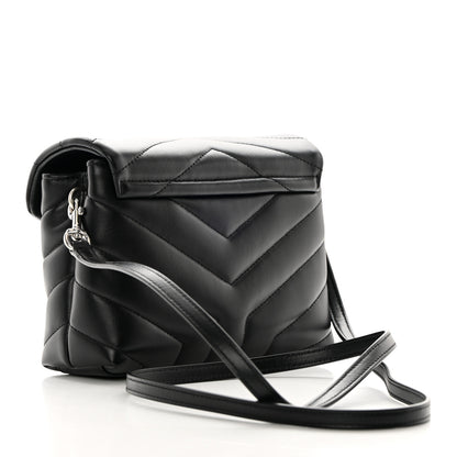 Saint Laurent Calfskin Y Quilted Monogram Toy Loulou Crossbody Bag Black 3 of 13