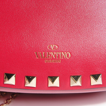 Valentino Garavani Vitello Mini Rockstud Crossbody Saddle Bag Scarlet 9 of 9