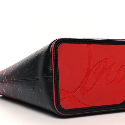 Christian Louboutin Perforated Calfskin Degrade Loubinthesky East West Cabata Tote Black Red 9 of 11