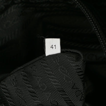 Prada Tessuto Nylon Saffiano Logo Messenger Bag Black 7 of 11