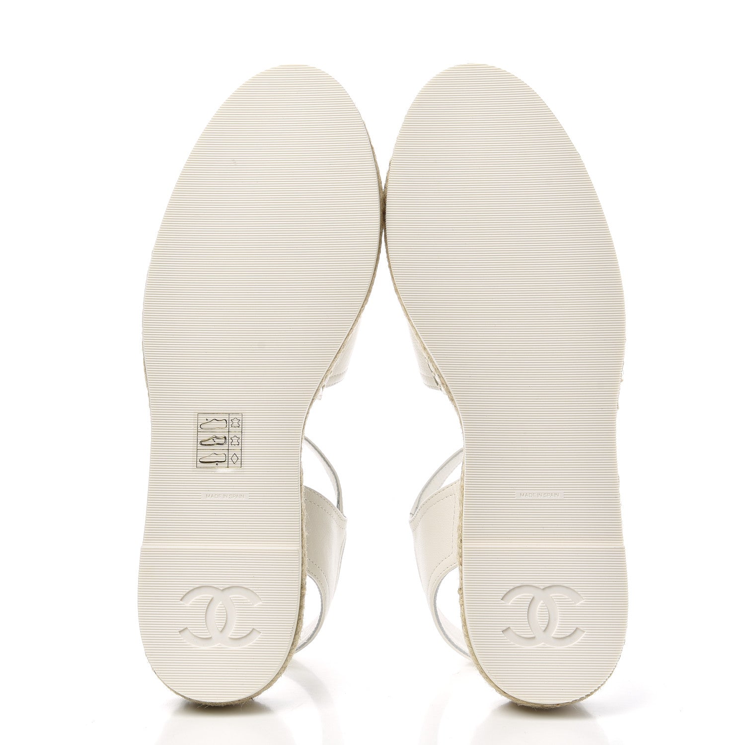 Chanel Lambskin Cap Toe CC Espadrille Sandals 38 Black White 6 of 11