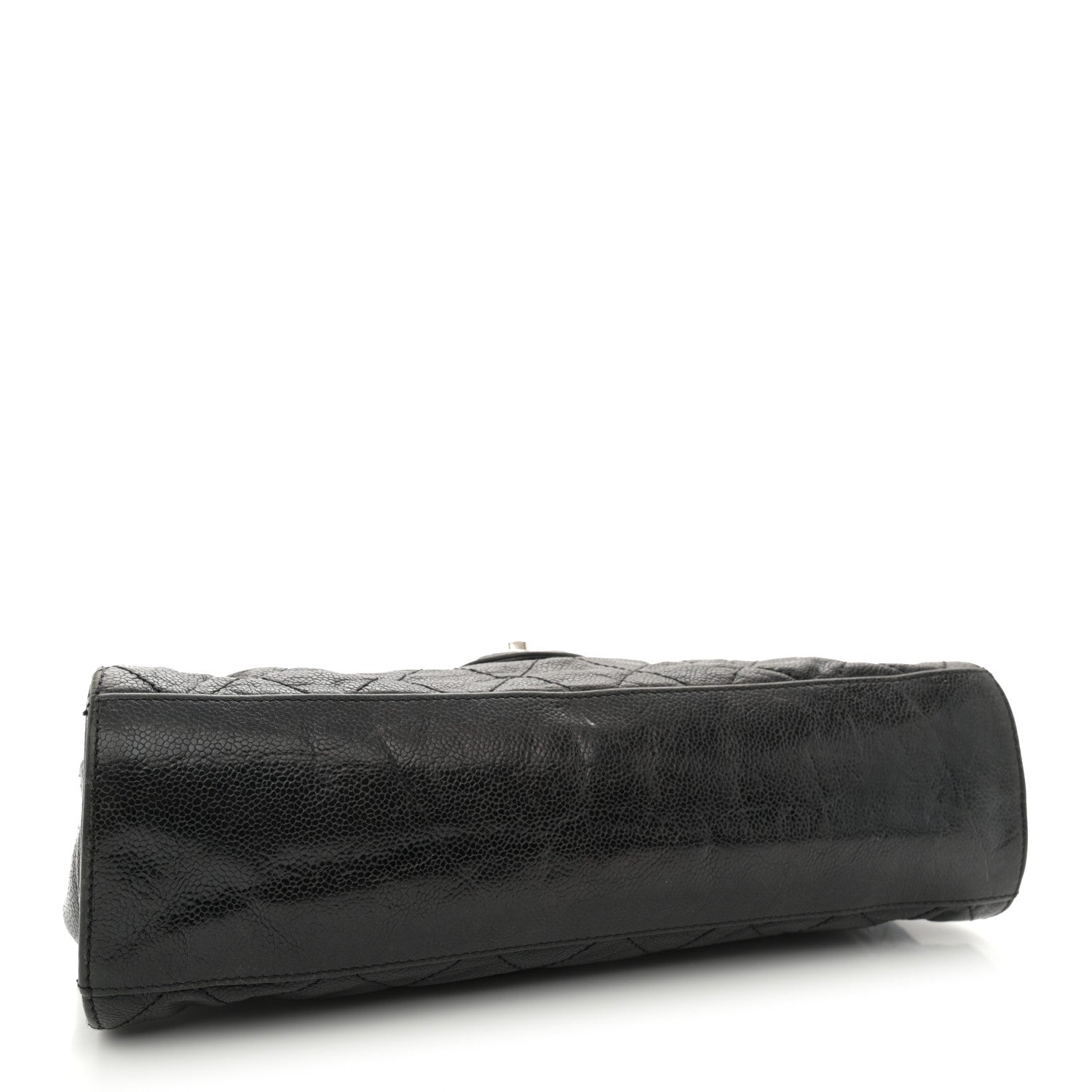 Chanel Crumpled Grained Calfskin Jumbo CC Crave Flap Dark Brown 4 of 15