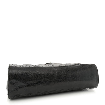 Chanel Crumpled Grained Calfskin Jumbo CC Crave Flap Dark Brown 4 of 15
