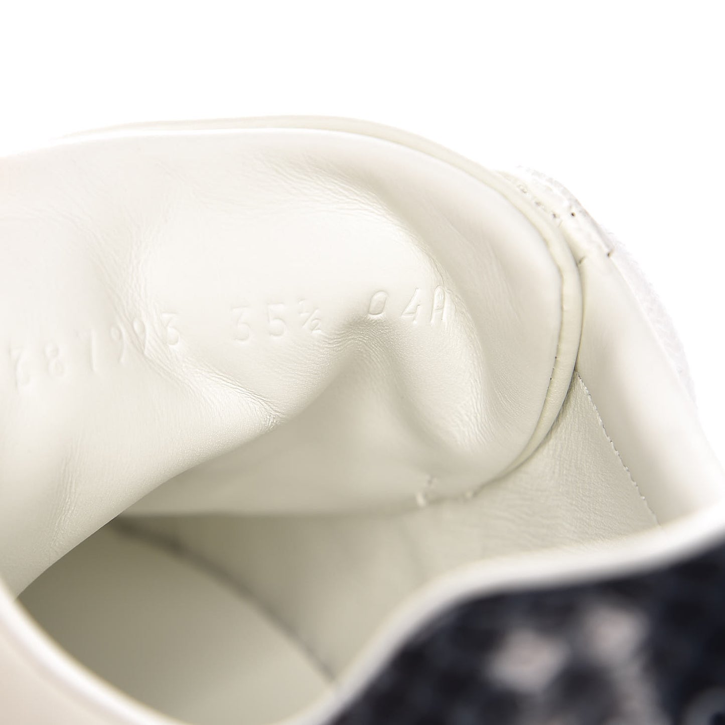 Calfskin Ayers Web Womens Ace Sneakers 35.5 White Blue