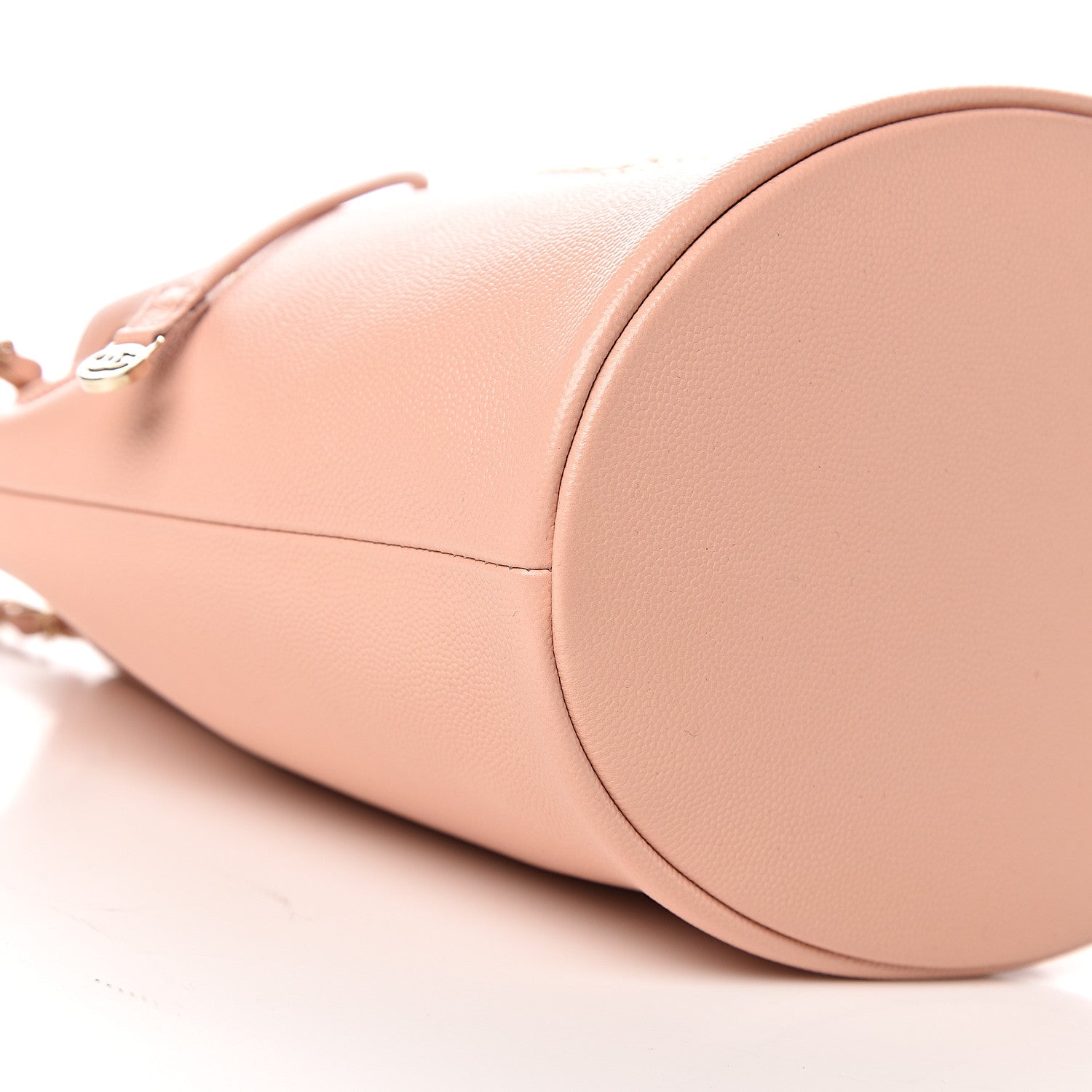 Chanel Caviar Deauville Drawstring Bucket Bag Light Pink 7 of 9