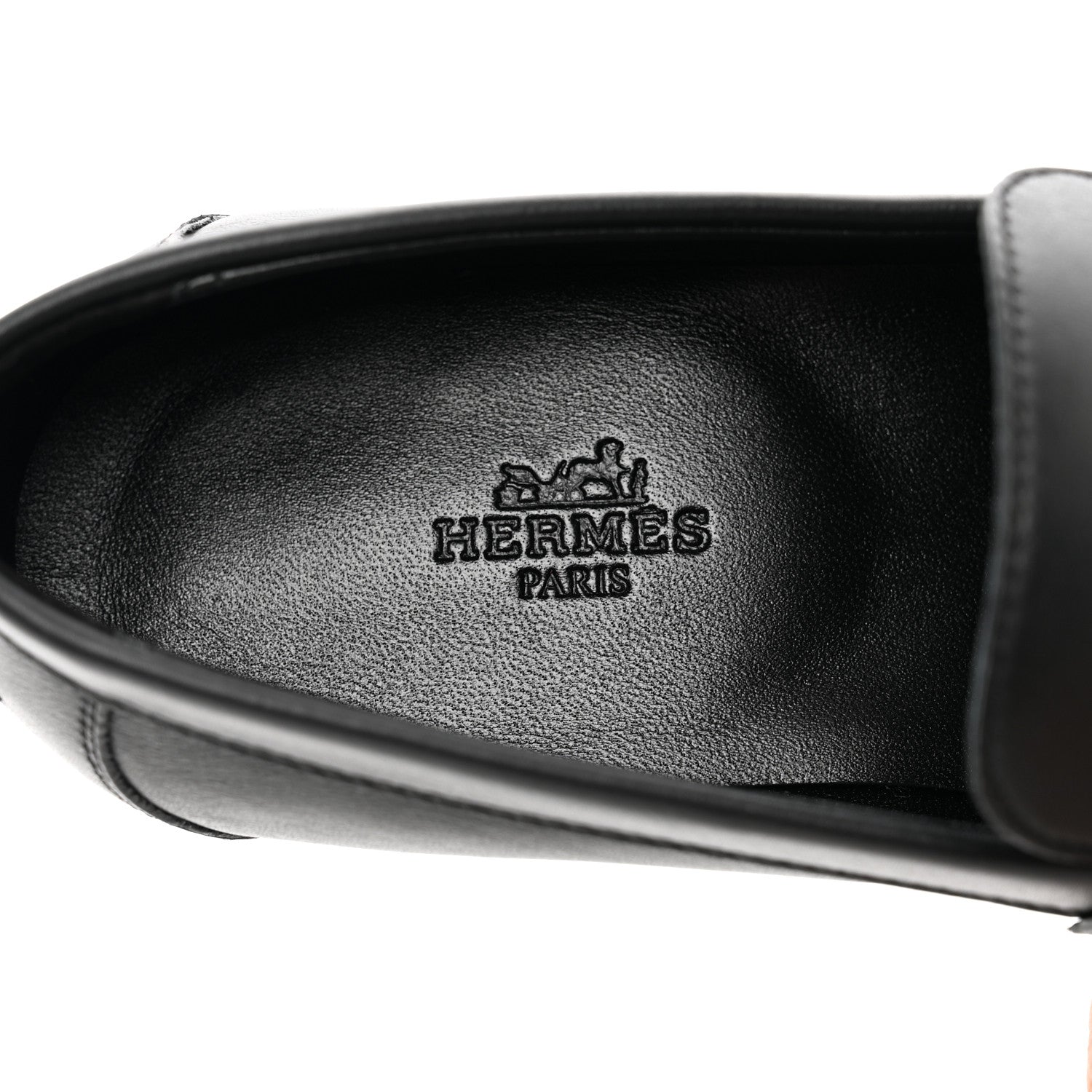 Hermes Calfskin Destin Loafers 36 Black 7 of 9